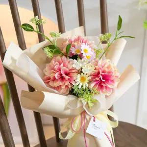 다알리아 조화 꽃다발 러블리 38cm 인테리어 꽃 선물 장식 기념일 졸업식 발표회 학예회