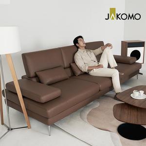 [자코모] 노벰버 하이 4인 기능성 슈렁큰 천연면피 소가죽 소파 (+쿠션3개)