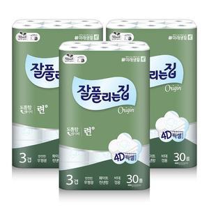 [잘풀리는집] 화장지 련 30m 90롤 세트