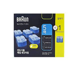 브라운 면도기 세정액 CCR6개 클린앤리뉴 세척액_TD