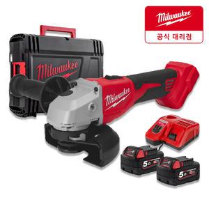 밀워키 M18 BLSAG100X-502X 18V 그라인더 5.0x2