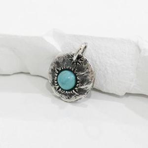 [주식회사 브이와이_남성][VY] 남자 실버 청록 목걸이 원석 앤틱 팬던트