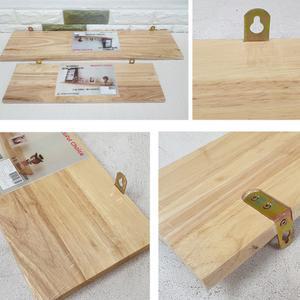 바로설치 벽타공 원목선반 거는 나무벽선반 거치식 2종