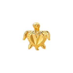 갤러리아 여자 순금 한쪽 미니 귀걸이 하트 거북이 24K 0.435g