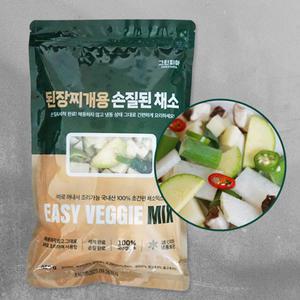 국내산 냉동 된장찌개 야채믹스 450g 손질채소믹스 손질, 세척 완료