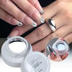 메탈 미러 실버 수은 젤 라이너 네일 6ml 수은네일 글리터젤 메탈통젤 실버통젤 메탈네일