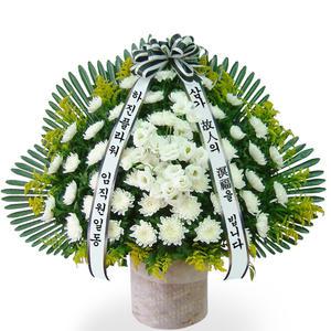 3시간 꽃배달 하진플라워, 근조화환 장례식화한 근조 영정바구니 [B057]