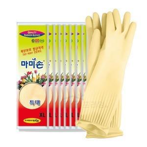 마미손 고무장갑 특대 (XL) 아이보리 x 10개
