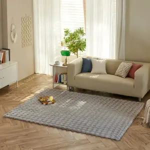 [애끌리아] 버블 토끼털 MC 장모 사각 러그(200x350)