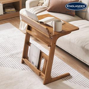 [50조한정]캔버라 고무나무 원목 사이드 테이블 매거진랙 간이테이블(정상