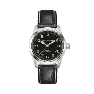 [해밀턴] H70405730 카키필드 머피 남성 가죽 오토 38mm