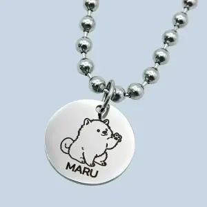 강아지 개 고양이 반려견 애견 소형견 중형견 대형견 써지컬 인식표 이름표 목걸이