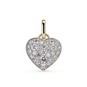 [도로시][LIVE서브]14k 18k 글로우 하트 랩 다이아몬드 참 펜던트