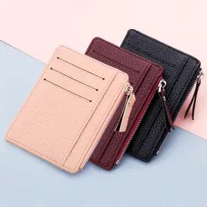 심플 지퍼 카드지갑 홀더 교통카드 동전 남성 여성 학생 명함지갑