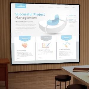 [XBI4HJJL]이동형 빔프로젝터 스크린 240x180cm 생활용품