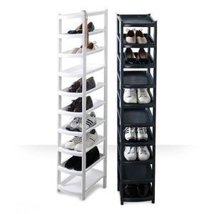 국산 조립식 간이 틈새 슬림 신발장 정리대 선반 10단