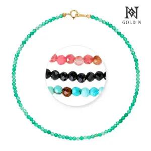 14K 네츄럴 천연석 비즈 발찌