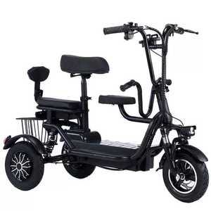 세발 전기자전거 성인 접이식 스쿠터 2인승8Ah/약 라이딩 배달