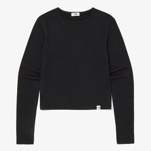 [노스페이스] [노스페이스 공식] NT7TQ30K 화이트라벨 여성 벨루카 울 크롭 긴팔 라운드티