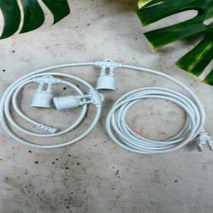 식물 LED전구 3구 소켓전등선 화이트 줄조명 캠핑 스트링라이트 파티조명