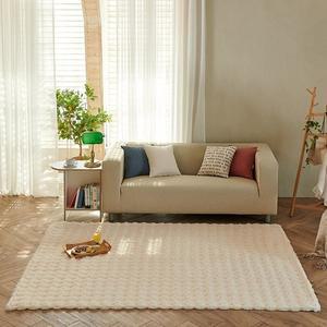 [애끌리아] 버블 토끼털 MC 장모 사각 러그(100x150)