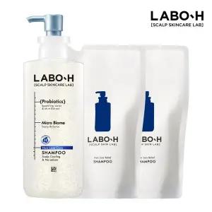 [라보에이치] 탈모증상완화 샴푸 두피쿨링 400ml 1개+ 400ml 리필팩 2개