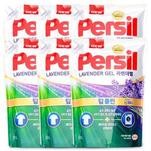 퍼실 딥클린 라벤더 액상세제 겸용 리필 2.1L 6개