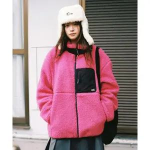 엘엠씨플리스 집업 남성 후리스 캐주얼 뽀글이 핑크 자켓 간절기 아우터 RB093