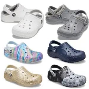 [크록스] 키즈 바야 라인드 클로그 K / 207500 화이트 차콜 2종택1 / 유아 초등