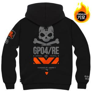 간쓰리 캡틴하록 국내생산 기모 후드티