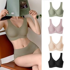 [더리시드]라이트핏 패드일체형 노와이어 심리스 브라 M~3XL 빅사이즈커버