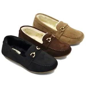 여성 모카신발 밍크 모카슈즈 풍성한퍼  여자겨울 방한화