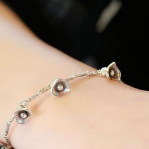 은팔찌 카렌실버 핸드메이드 꽃 모양