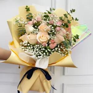 (플라워마켓) 하젤 장미 꽃다발 양재꽃시장 생화 도매 배달 꽃정기구독