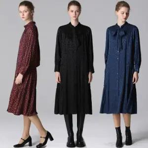 르오트 자카드 맥시 티어드 타이넥 원피스[GS단독]