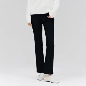 [체이스컬트][본사]여성 본딩 블랙 히든밴딩 부츠컷 데님팬츠-DFZG2352D03