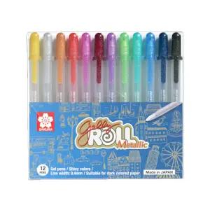 사쿠라 겔리롤 젤잉크펜 메탈릭 12색세트 데코볼펜 메탈컬러펜