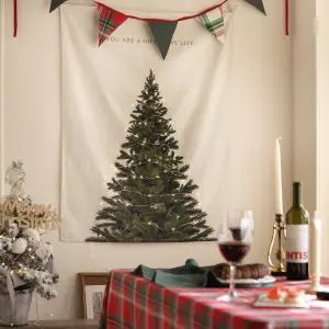 패브릭 달력 가리개커튼 크리스마스트리 패브릭포스터