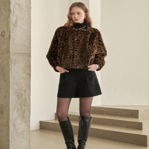 [르니앤맥코이] 르니앤맥코이 고급 레오파드 오픈클로징 퍼 자켓ML12MJ728