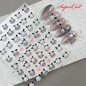 네일아트 귀여운 케릭터 강아지 냥이 네일스티커 3종