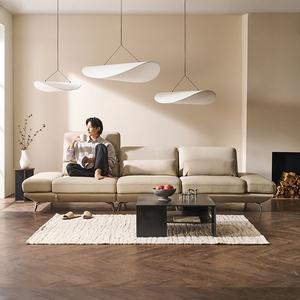 [다우닝]마리스 4인 멀티스윙 전체 천연가죽 소파