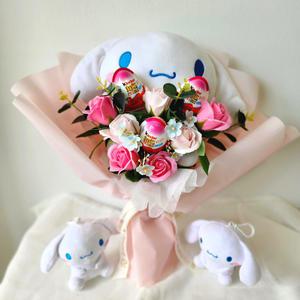 대형 인형 꽃다발 산리오 시나모롤 핑크 킨더조이꽃다발