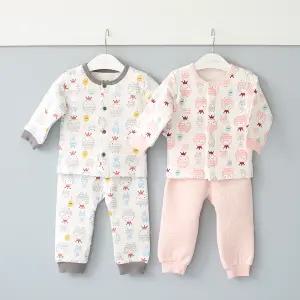 [달퐁]큐비앤맘 트윈 보온 내의 실내복 아기실내복 아기내복