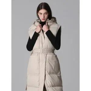 [하프클럽/]추위끄떡없는 후드 벨티드 1815 패딩 롱베스트