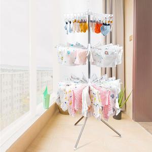 접이식 원형 빨래 건조대 3단 수건 양말 걸이 미니 행거 속옷 이동식 원룸 기숙사 자취방 빨랫대