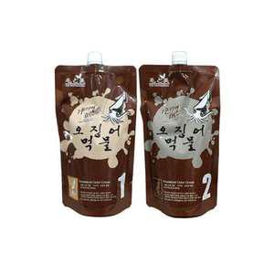 모토미 오징어 먹물 (1제 500ml + 2제 500ml) 스피드 트리트먼트 헤어 칼라크림