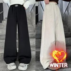 삐삐네옷가게 여아 주니어 겨울 와이드 기모 트레이닝 팬츠