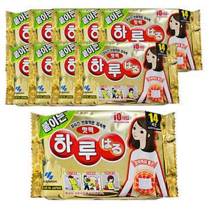 메온셀 고바야시 붙이는 하루 핫팩 10매입 10봉 일회용 온열팩 파스형