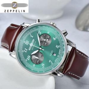 남자 여성 손목 시계 ZEPPELIN-남성용 올빼미 다이얼 비즈니스 캐주얼 남성용 방수 가죽 럭셔리 트렌드