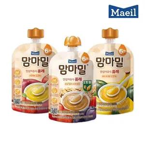 [매일유업]매일 맘마밀 안심이유식 6개월 퓨레 3종 100g 혼합 구성 총 10팩